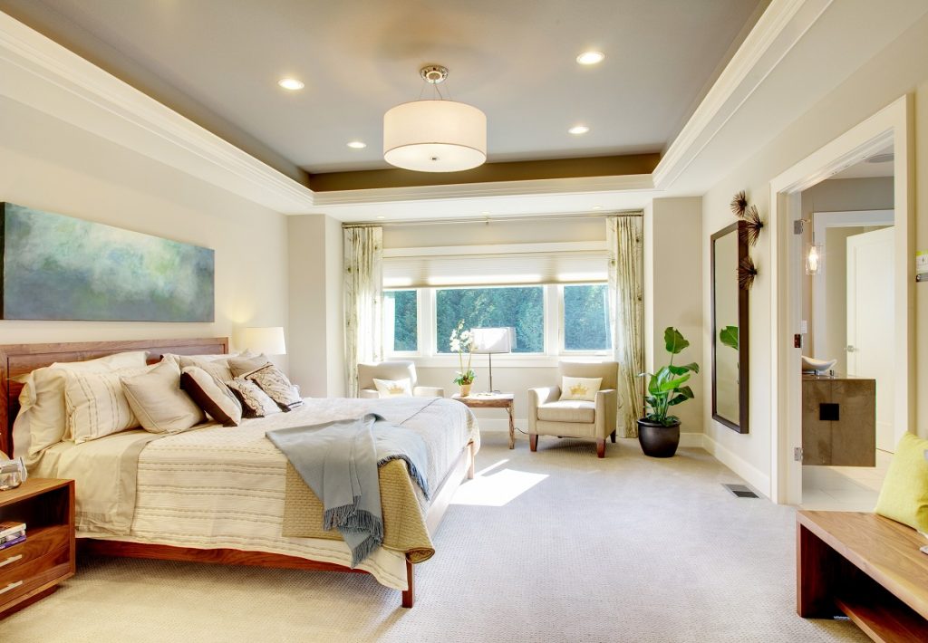 Modern bedroom with luxurious interior