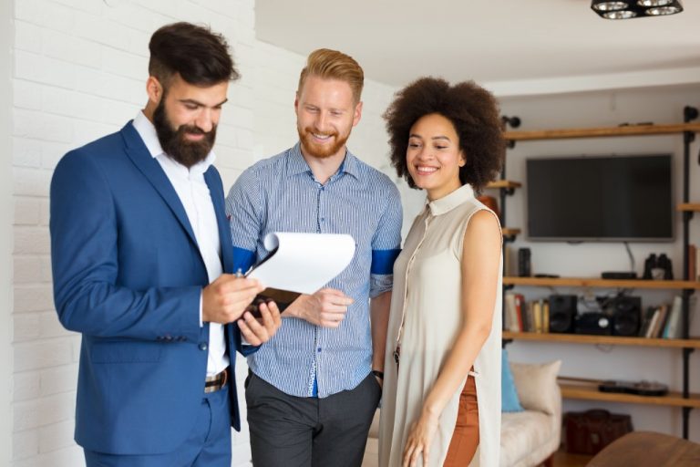 couple choosing a home