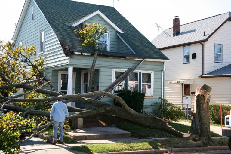 aftermath of a house