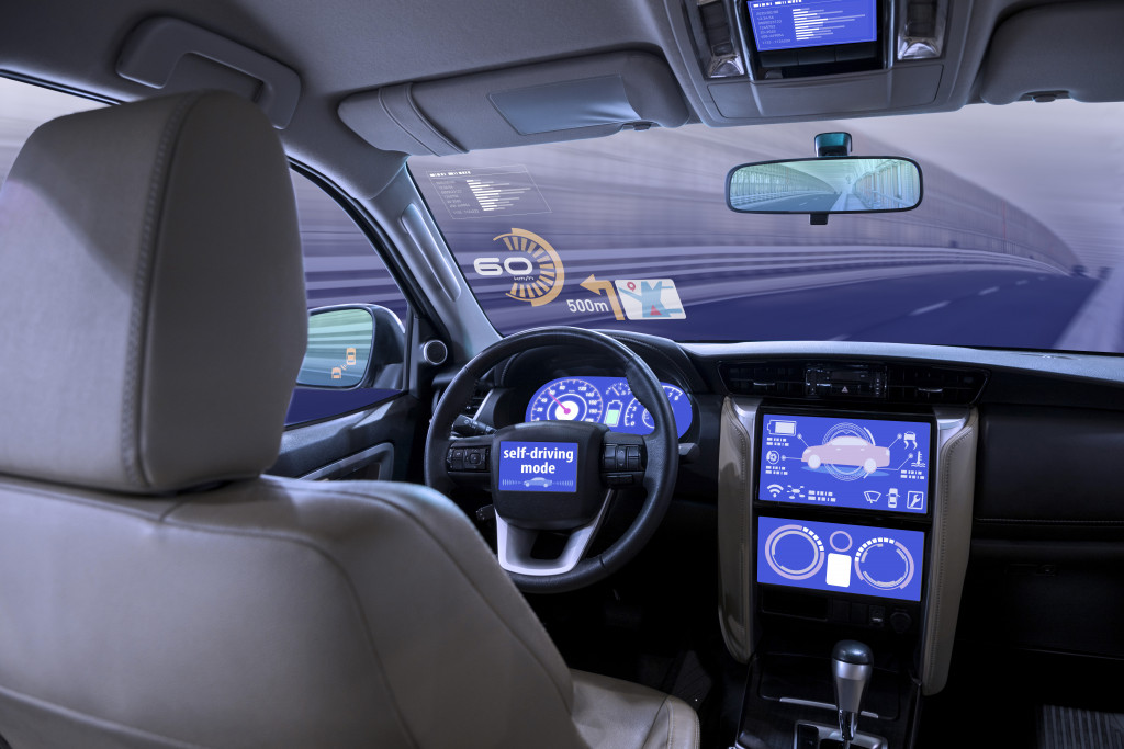 inside a self-driving car