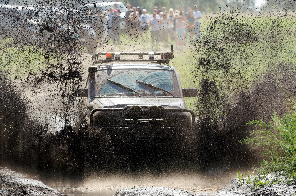 ATV on a muddy trail